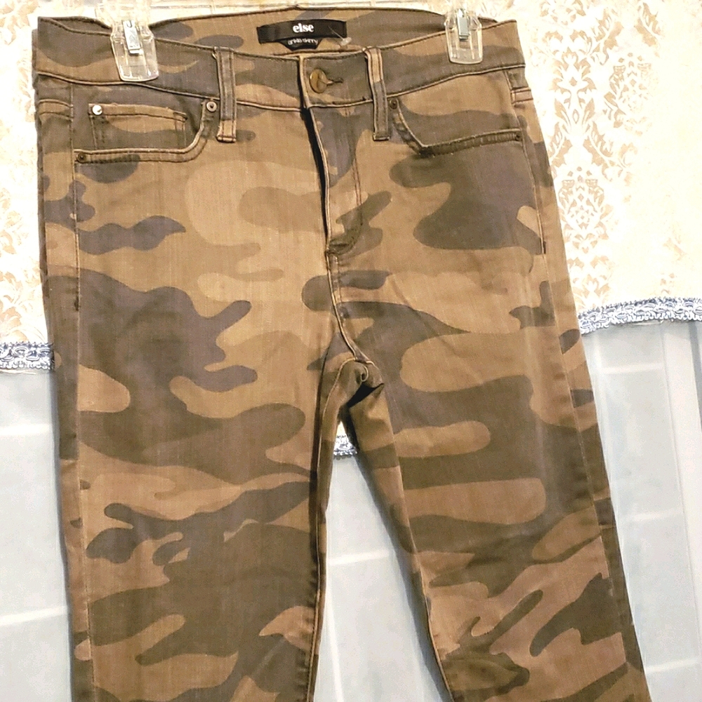 else camouflage ankle skinny jeans sz 28